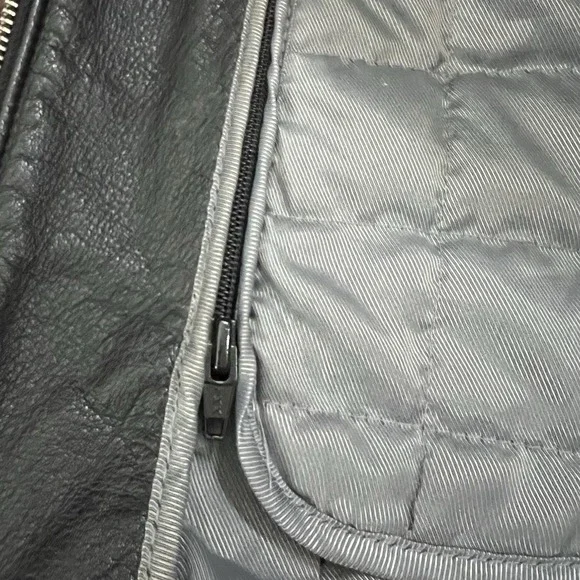 Y2k Wilsons Leather‎ Cropped Moto Jacket Thinsulate Woman M Black Belted Vtg 90s - Picture 15 of 15